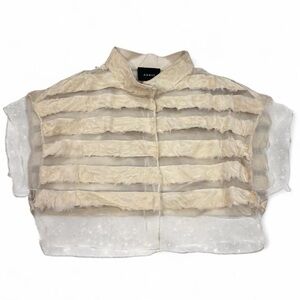 AKRIS Fur & Silk Shrug Crop Vest